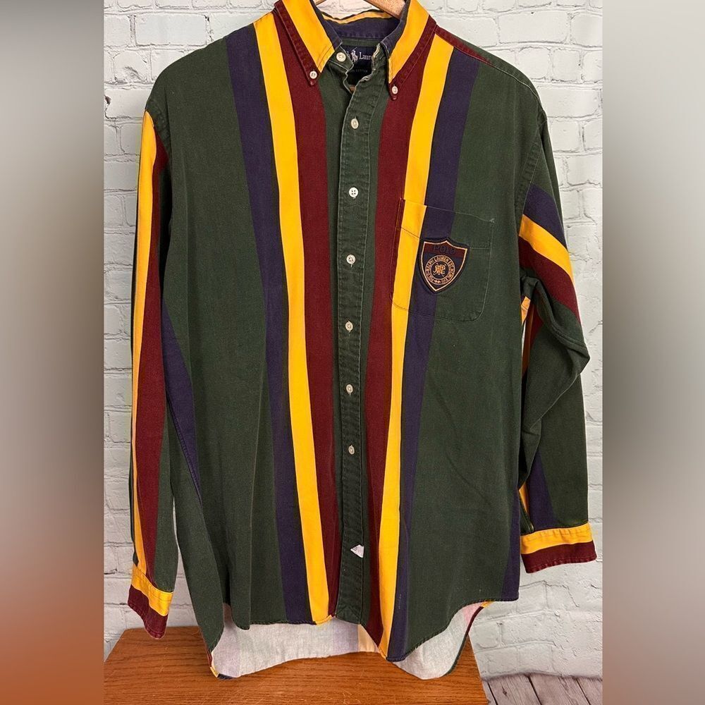 Polo Ralph Lauren Long Sleeve Color Block Shirt. Size Large.